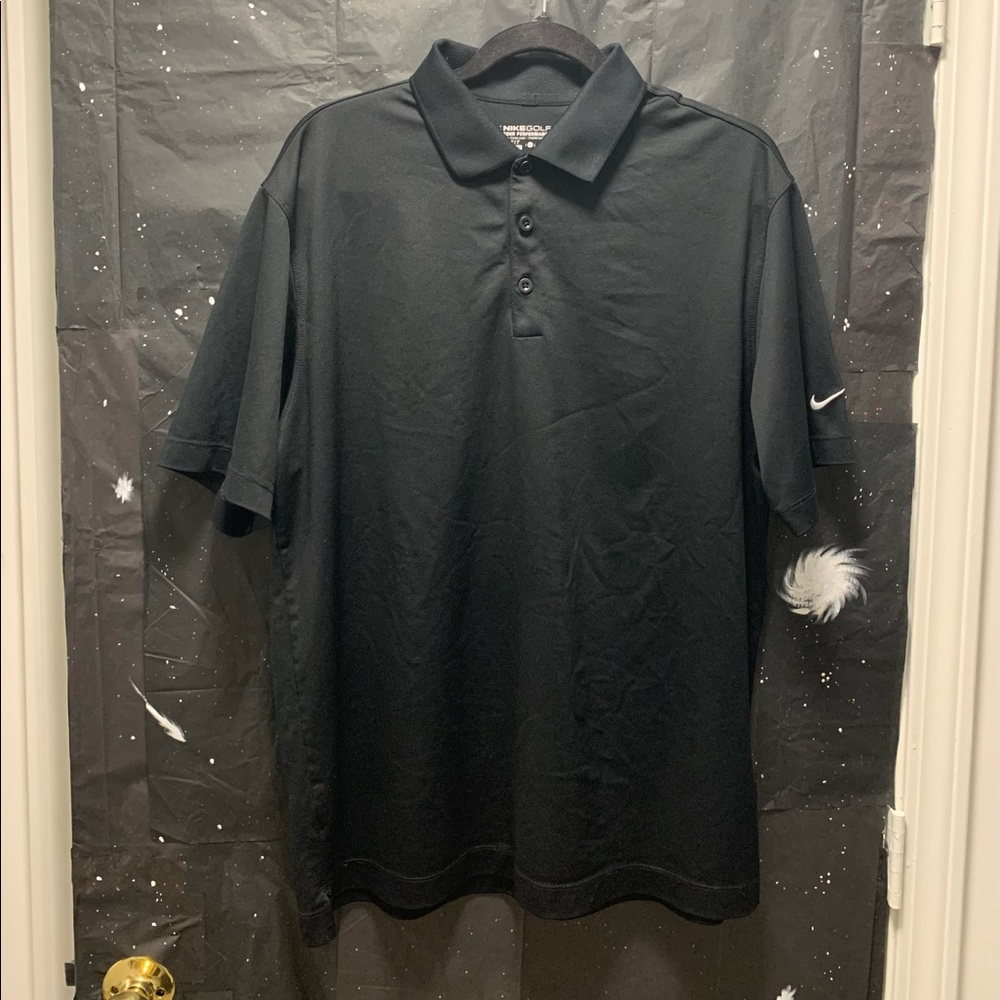 Nike Dri-fit Black Golf Performance Polo Shirt